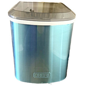 CHEFS Portable Ice Maker Countertop Stainless Steel Machine